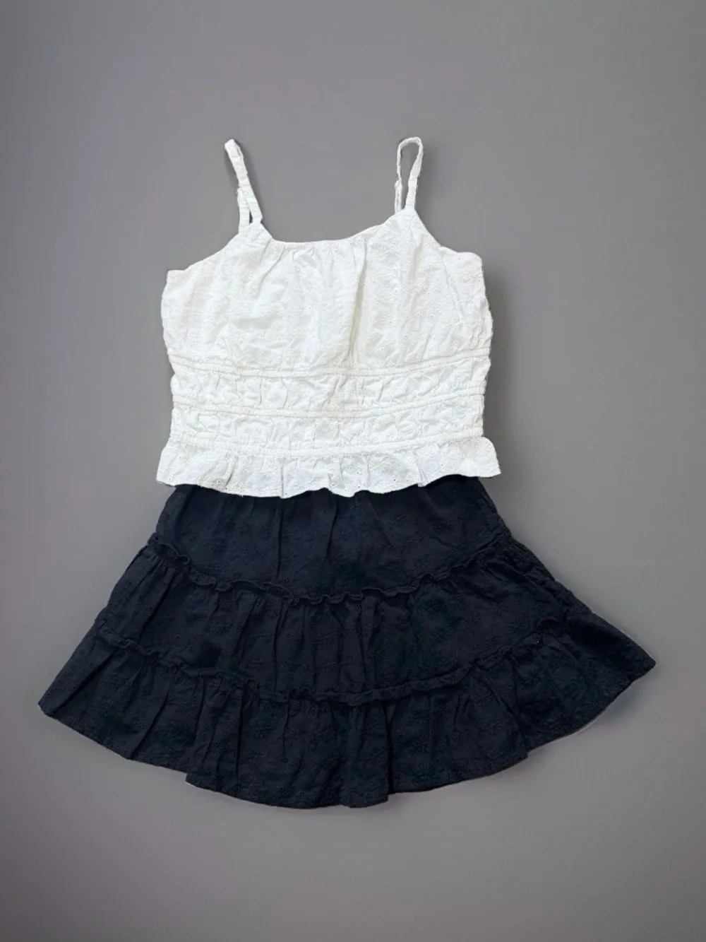 Girls Art Class Target 2-Piece Outfit Set Size M (7/8) - White Top & Black Skirt